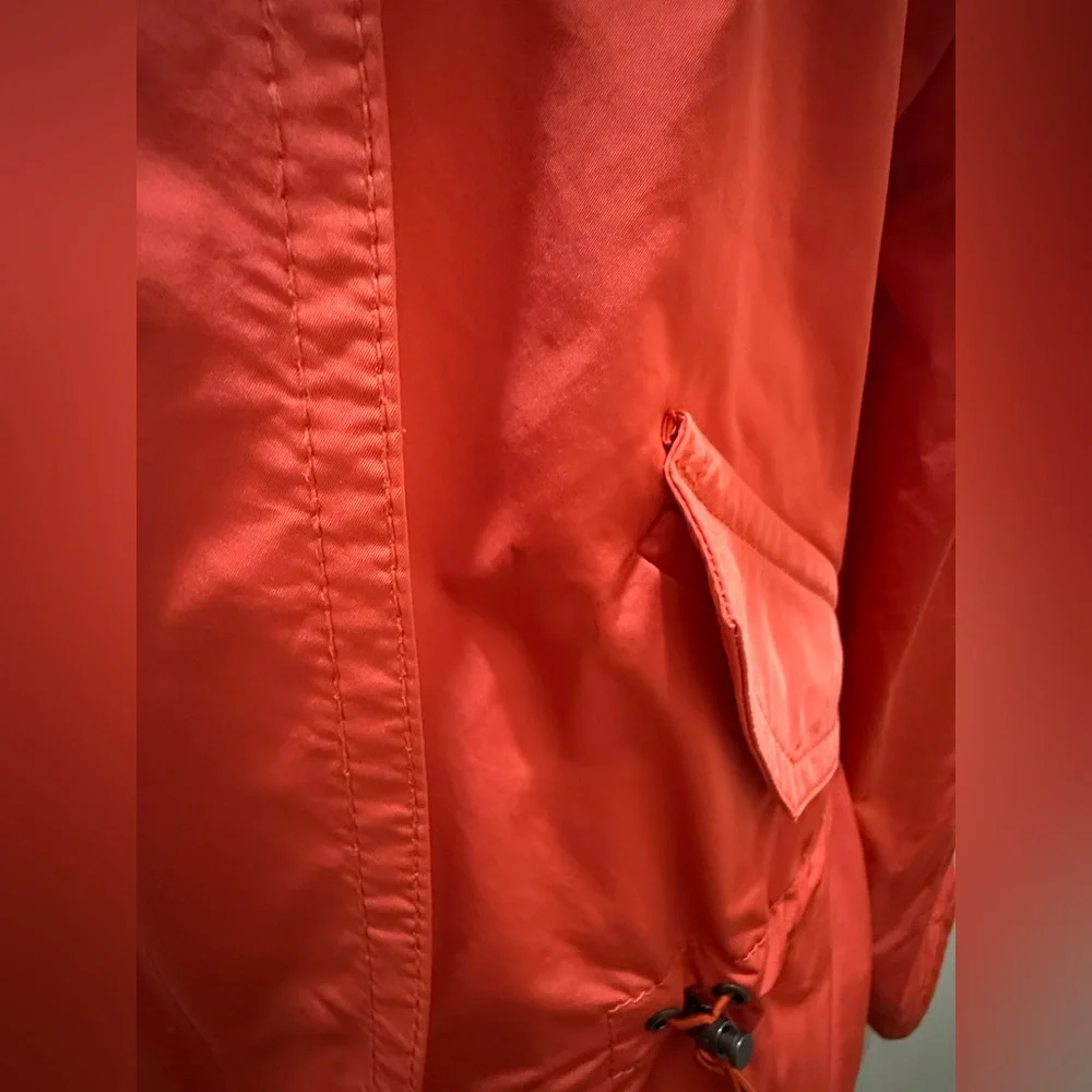 Coach. Utility Rain Jacket. Coral. Size XS.